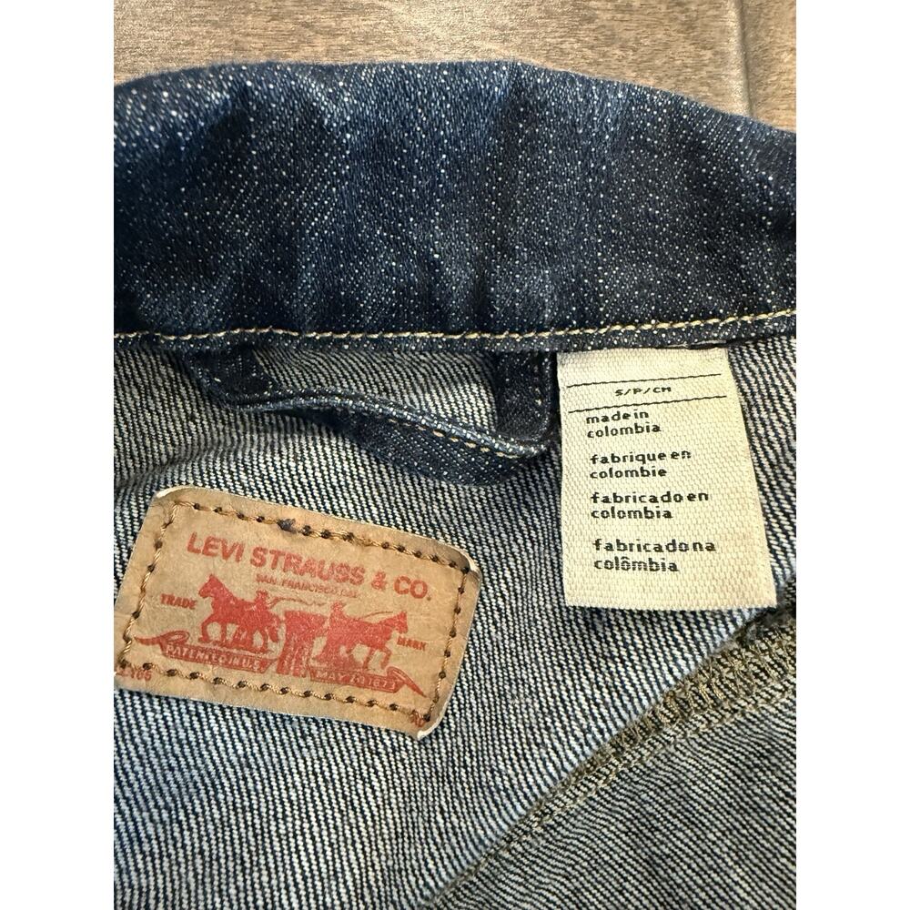 Levis Womens Blue Denim 100% CottonButton Up Jean Jacket Size S Small - Picture 6 of 10